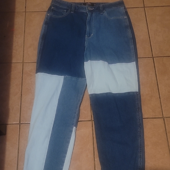 Color Block Denim Jeans - Picture 1 of 5